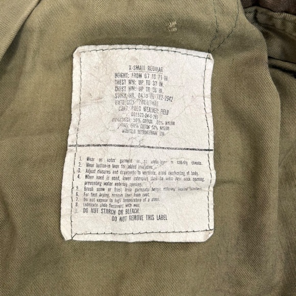 Vintage 1984 US Military Woodland Camo Field Jacket - XS Regular - Some Flaws - Picture 7 of 9